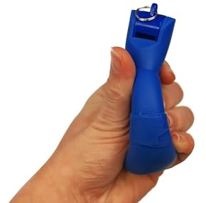 Netsportique Lot de 3 sifflets Poire - Couleur au Choix - Sifflet à Main hygiénique - Parfait pour Les écoles et Les Clubs (Lot de 3 - Bleu)