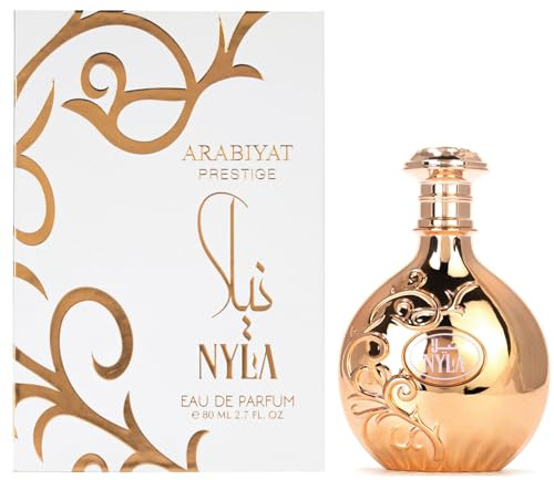 Arabiyat Nyla Eau de Parfum 80ml – Unisex Natural Spray Perfume with Fruity Accord, Coconut & Peach Nectar Notes for Sweet, Tropical, Long-Lasting Fragrance
