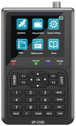 HD Sat Finder DVB S/S2 Satfinder 3,5 Tums LCD-skärm MPEG-2/4 Digital Signal Satellite Finder Meter LäTt Att AnväNda(Blacklit Model)
