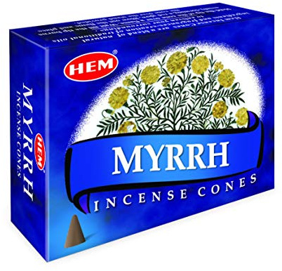 Hem Lot de 3 paquets de 10 cônes d'encens Myrrhe = 30 cônes