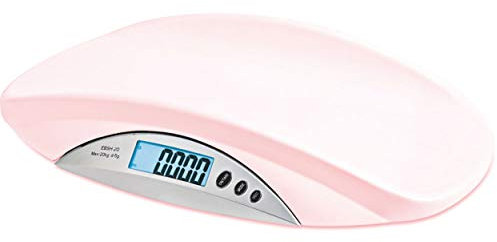 CGOLDENWALL Digitale Babywaage für Kleinkinder, Kleinkinder, Gewicht bis zu 20 kg, ergonomisches konkaves Design, 4 hochpräzise Wägezellen, CE-geprüft, Rosa