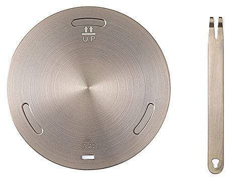 Adaptateur Induction 16cm, Adaptateur pour Plaque à Induction Plaque de Diffusion de Chaleur avec Poignée Amovible Plaque d'adaptation à Induction pour cafetières et ustensiles de Cuisine