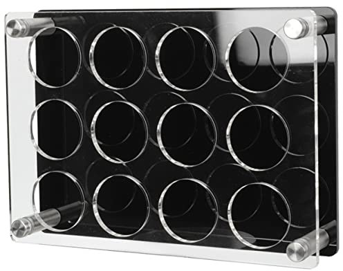 IWOWHERO 12Holes Acrylic Shot Glasses Holder and Dispenser Serving Tray for Shots Portable Organizer for Home Party Use Easy to Assemble and Clean and Compact Design