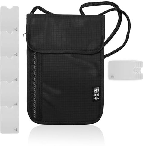 Brustbeutel Brusttasche mit RFID-Schutz Blocker Kreditkarten Unisex Weicher Brustbeutel Jungen, Brusttasche Herren Zum Reisen Passport Tasche für Mädchen Kinder Reisen