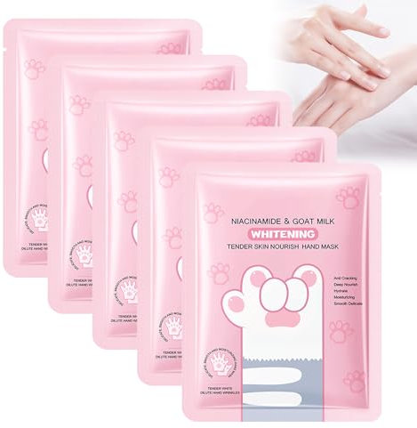 5 pezzi nourishing, maschera per la cura delle mani, guanto idratante, anti-invecchiamento, idratante, per donne e uomini, riparazione per mani danneggiate e screpolate