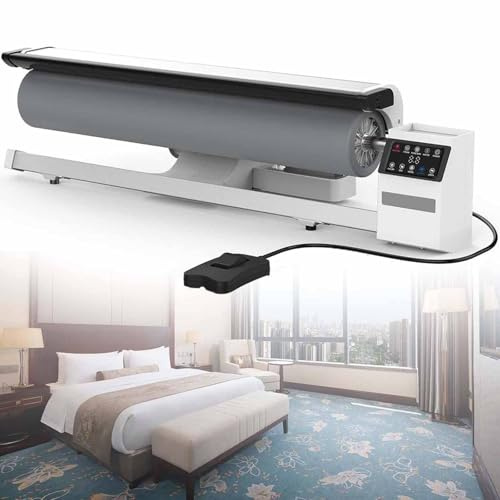 XCSCUK 2950W 900mm Machine à Repasser Commerciale à Rouleaux, Presse à Vapeur rotative Professionnelle, pour Linge et draps d'hôtel