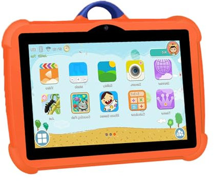 Tableta de 4Gb + 64Gb,Tableta Resistente a caídas | para niños de 7 Pulgadas de Alta resolución | con batería de 4000mAh, Multiusos para Jugar y Mirar películas