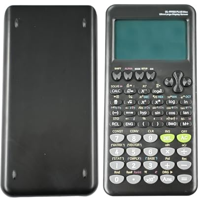 FX 991ES PLUS MAX Wissenschaftlicher Taschenrechner mit 417 Funktionen, wissenschaftlicher Taschenrechner mit 2-zeiligem 10+2-stelligem Display für Büro, Business, Zuhause, Alltag, Schwarz