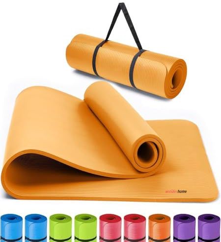 Winder Home yogamatta fitnessmatta halkfri och träningsmatta, yogamatta tjock, sportmatta tjock, gymmatta, halkfri, sportmatta stor