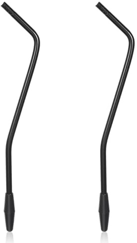 2 brazos de trémolo de rosca de 5 mm y 6 mm, barra de trémolo para guitarra eléctrica, brazo de trémolo con punta de metal, sistema de brazos de trémolo único, color negro