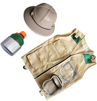 KTUXZCI Conjunto de Aventura en la Naturaleza en el Patio Trasero Que Incluye Chaleco de Carga para niños y Equipo de Juego de rol de Explorador para