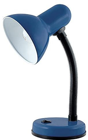 HOMELIFE 35w 'Classic' Flexi Desk Lamp with Versatile Flexible Neck - Integral On/Off Switch - Approx. 34cm Height - L958NB - Midnight Blue