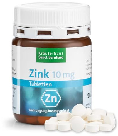 Sanct Bernhard Zinktabletten mit 10 mg Zink pro Tablette, Inhalt 210 Tabletten