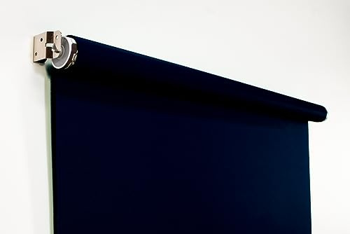 Black 2.5' x 5' Rollup Backdrop System – Compact Spring-Powered Background, Wall, Ceiling, or Door Mounted for Professional Headshots, Office Portraits & Studio Photography