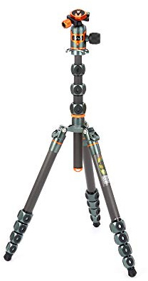 3 Legged Thing Legends Bucky Kit Carbon Fiber Tripod - Travel-Friendly, Adjustable Camera Tripod with 3 Detachable Legs & Multiple Mounting Points - Metallic Slate Grey (BUCKYKITGREY)