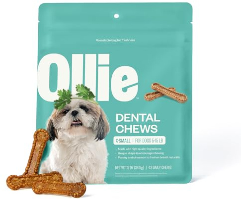 Ollie Dental Chews for Extra Small Dogs, 5-15 lbs, 12 oz