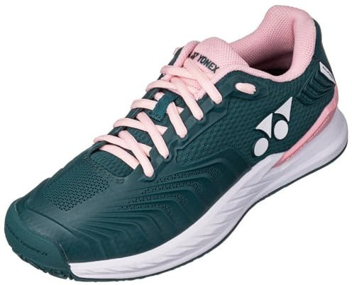 YONEX Damen Power Cushion Eclipsion Clay Tennisschuhe Sandplatzschuh Grün - Rosa 40