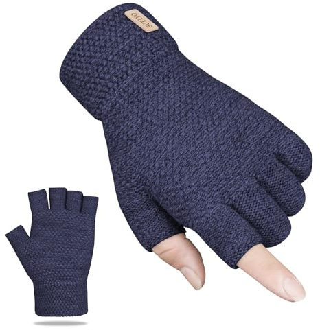 SUTIYO Guanti Senza Dita Caldi Guanti Invernali Termici in Maglia Elastici per Uomo e Donna da Sportivi Ciclismo Running Corsa Guida Lavoro