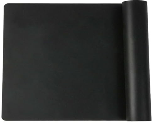 Silikonmatte Groß 70x50 cm, Bastelunterlage, Silikonmatte für Epoxidharz, Silikon Bastelmatte,Malunterlage für Kinder, Mehrzweck Antihafte Rutschfeste Silikon Unterlage,Arbeitsmatte,Platzset(Schwarz)