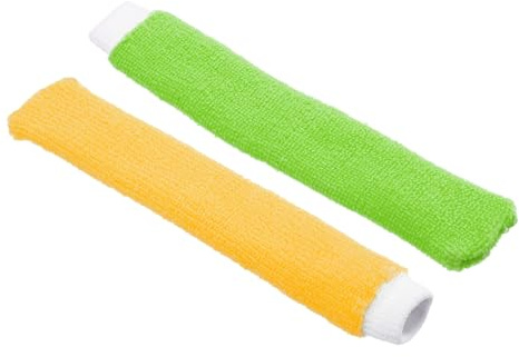 PATIKIL Grip de Serviette de Badminton à Sentiment de Coton, Lot de 2 sur-Grips en Nylon pour Raquette de Tennis, Colle pour Poignée Raquette Anti-Dérapante pour Golf Vélo, Jaune/Vert
