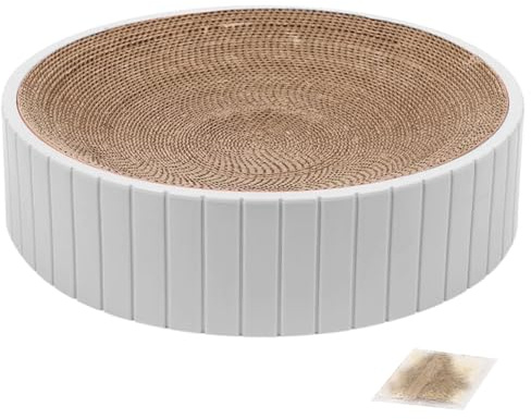 Cat Round Cat Bratching - PAD vändbar karumed, hållbar husdjursskraparleksak | Cat Scratching Lounge säng, cirkulär kattkudde för inomhuskatter och katter