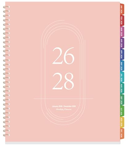 2026-2028 Monthly Planner Calendar - 3 Year Planner 2026-2028, Jan 2026–Dec 2028, 8.5 x 11, 36 Monthly Calendar with Colorful Tabs, Inner Pockets for Home, School or Office Use