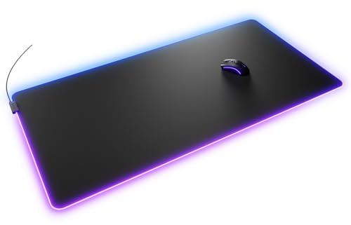 GLORIOUS Gaming Mouse Pad GMP 2 GLED - XXXL - 2-Zone RGB Lighting, InfiniGlow Stitchless Edge, Premium Cloth Surface, Grippy Rubber Base - 1220mm x 610mm x 3mm - Triple Extra Large Desk Mat