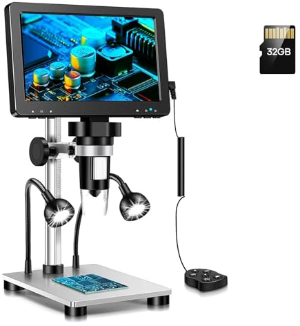 Digitalt Mikroskop 1200x Förstoring HD USB Professionell Elektronmikroskop For Reparation Med 10 LED-ljus
