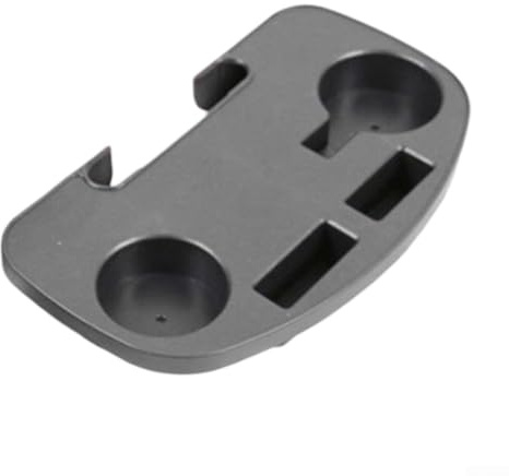Bebykilemi Black Plastic Outdoor Chair Cup Holder Tray for Round Frame Loungers Clip-On Accessory for Patio Swings and Garden Furniture(2)