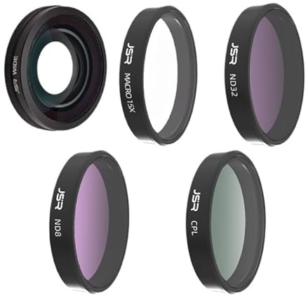 Set för DJI Action 4/5 kameralinsfilter för sporttillbehör(Brown-Macro 5-Piece Set)