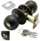 WOLFPACK LINEA PROFESIONAL - Pomo Puerta Con Llave Con Condena Negro Para Entrada