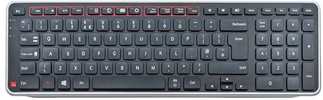 Contour Balance Keyboard | Teclado inalámbrico con Receptor Bluetooth| Diseño de EE. UU. | Superfino | Ergonómico | Teclado numérico + Teclas mulPmedia | Hogar y Oficina | para Windows y Mac