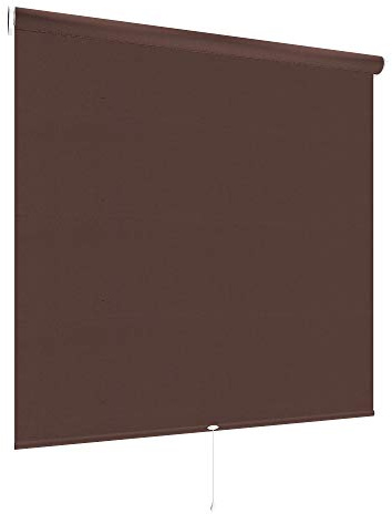 deko-raumshop Springrollo Mittelzugrollo Schnapprollo Tür Fenster Rollo Vorhang Breite 60 bis 200 cm Höhe 180 cm Stoff Blickdicht lichtdurchlässig Sonnenschutz (Größe 110 x 180 cm, Farbe Braun)