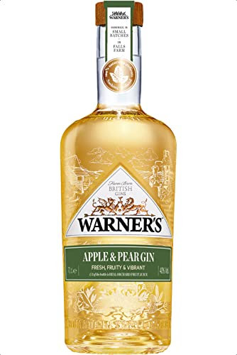 Warner's Distillery, Apple and Pear Gin 70 cl 40 Percent ABV - Fresh, Fruity and Vibrant Flavoured Gin Made w/Apple and Pear Juice and More -Gin Gifts - Suitable for Vegetarians