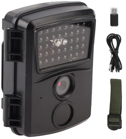 RiToEasysports Trail Camera, videocamera da Caccia ad Alta Definizione 1080P 12MP con Visione Notturna per la Sicurezza Domestica del monitoraggio della Fauna Selvatica Attrezzature da Caccia