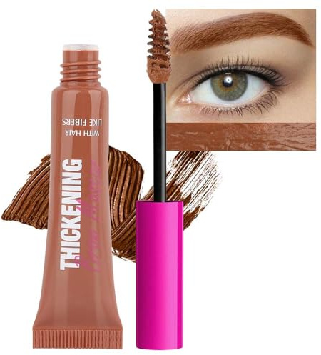 Tinted Thickening Brow Mascara,Tinted Eyebrow Gel, Waterproof, Transfer-proof, Brush to Fill in Eyebrows and Cover Gray Hairs - Cruelty Free (1pc 04 Rich Auburn)