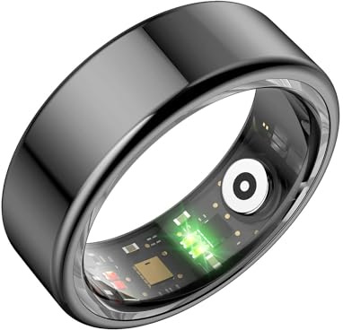KOOMTOOM Anillo inteligente para hombres y mujeres, anillo de salud Bluetooth portátil, monitor de oxígeno en sangre, anillo de fitness recargable, seguimiento del sueño, movimiento, entrenamientos,