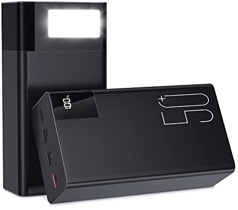 Power Bank 50000mAh Cargador Portátil: 22.5W Batería Externa Powerbank con 5 Salidas y 3 Entradas 25000 mAh × 3