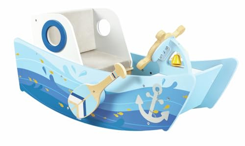 Hape Barca a Dondolo del Capitano - Giocattolo Interattivo con Remi, Timone e Gancio per Avventure in Mare