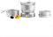 BRIV Tragbares Camping-Kochgeschirr-Set für 2-3 Personen - 8-teiliges Aluminium-Camping-Kochset - Leichtes Campingtopf- und Pfannen-Set für Camping, Backpacking, Wandern, Outdoor-Kochen und Picknick