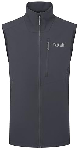 Rab Men's Borealis Softshell Vest - Lightweight Water-Repellent Gilet for Hiking & Climbing - Beluga - X-Large