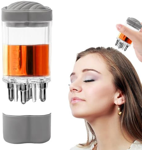 Dreuhuing Haarölkamm für Kopfhaut, Haarpflege, Kopfhautschrubber und Kopfhautmassagegerät, nachfüllbar, für Erwachsene, Haarölpinselspender für Frauen, Erwachsene, Freunde