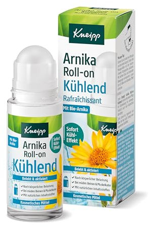 Kneipp Arnika Roll-on Kühlend - Massageroller lindert Verspannungen & Schmerzen im Nacken, in Schultern, Rücken & Muskeln - ideales Entspannungs-Eisgel für Sport & Arbeit Dank Sofort-Kühleffekt - 50ml