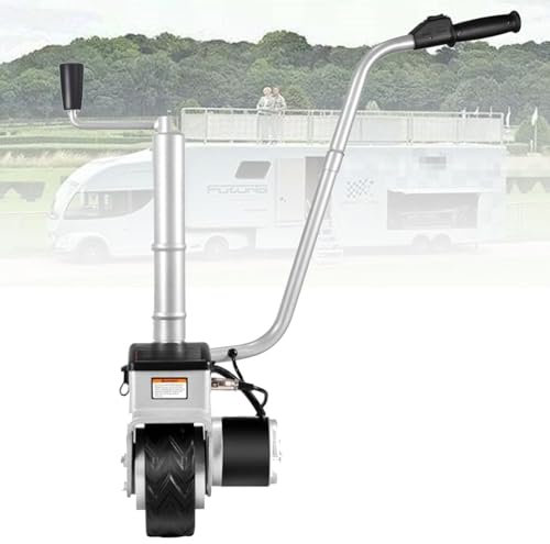 Rueda de Apoyo eléctrica Plataforma de Remolque eléctrica con Ruedas motorizadas, Gato de Remolque motorizado de 12 V/350 W, Remolque de maniobra Power Mover