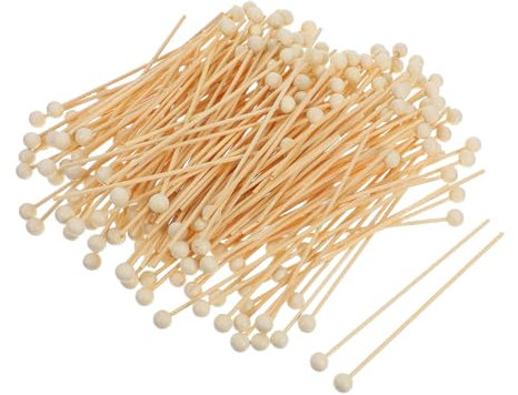 PRETYZOOM Cadena De Dulces De Roca 200 Piezas Palitos De Madera Esférica 15 Cm Decoraciones