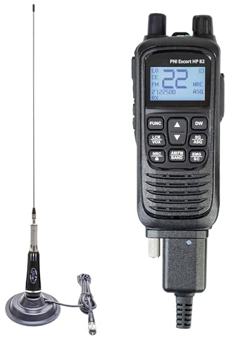 Kit Tragbarer CB-Radiosender PNI Escort HP 82, Multistandard, 4 W, 12 V, AM-FM mit CB-Antenne PNI LED 2000