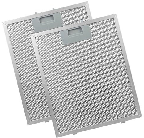 2Pcs Cooker Hood Filter Metal Hood Grease Filter 300x250x8mm 5-Layer Aluminum Universal Extractor Fan Filter Mesh Hood Vent Filter for Brand Cooker Hoods