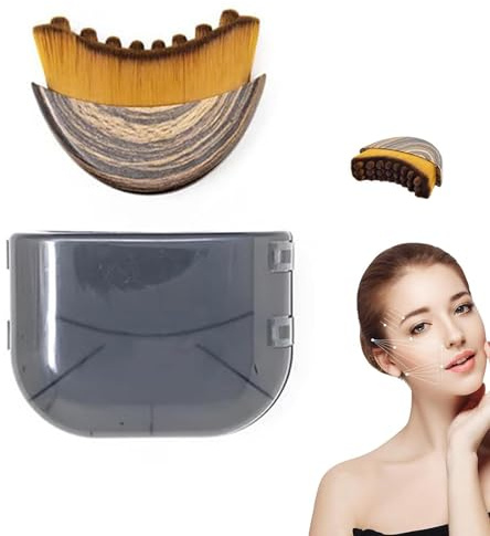 Lymphatic Drainage Massager Face, Lymphatic Drainage Face Brush - Face Sculpting Brush with Soft Bristles - Contour Massage Tool for Improves Circulation, Reduces Bloating & Defines Jawline (1 Pcs)