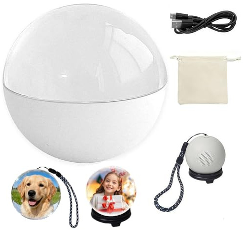 Reproductor de video de bola de cristal de 2.75 pulgadas, bola de memoria 3D con pantalla digital, lámpara de esfera de memoria con sonido, videos y fotos que se pueden cargar, regalo personalizado
