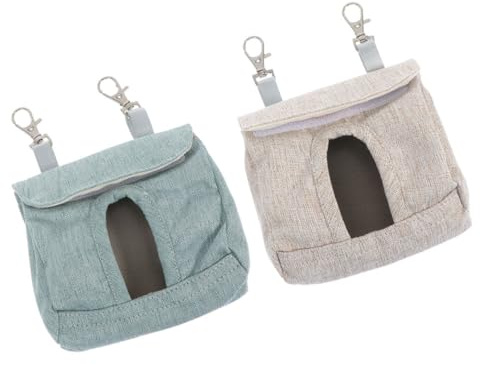 Cabilock Lot de 2 Mangeoires Suspendues en Tissu pour Lapins et Cobayes Crochet, Design Robuste Réduisant Le Gaspillage, pour Cage à Lapin et Alimentation